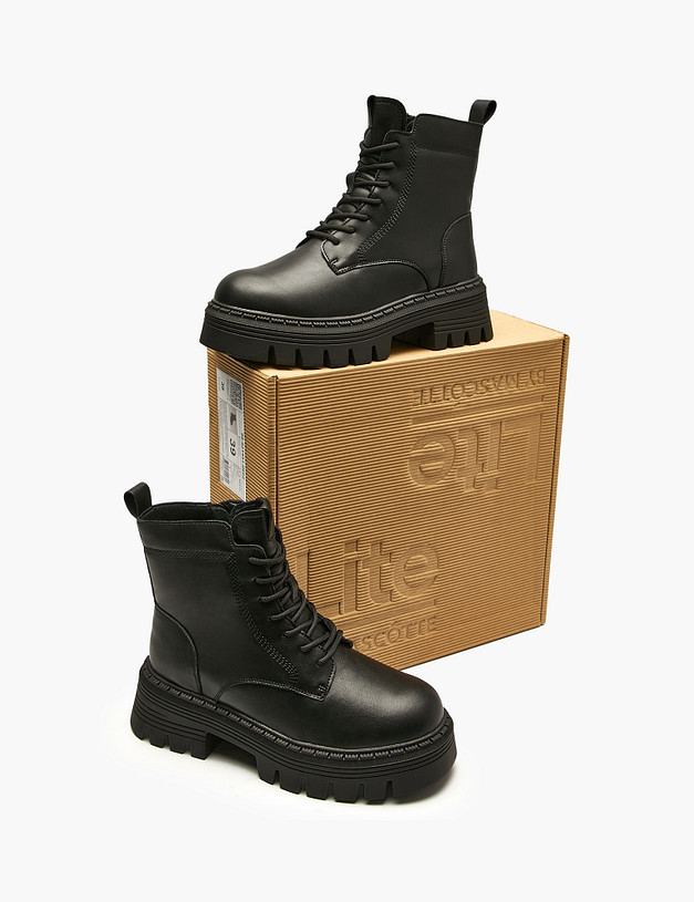 Черные женские зимние ботинки MASCOTTE 98-521451-0602 | ракурс 6