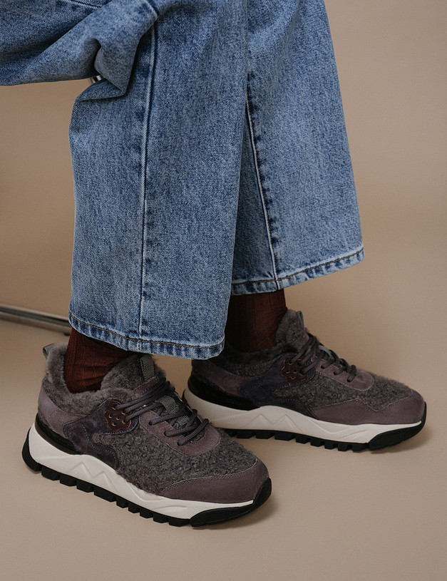 Серые женские зимние кроссовки MASCOTTE 22-5241436-4688M | ракурс 2