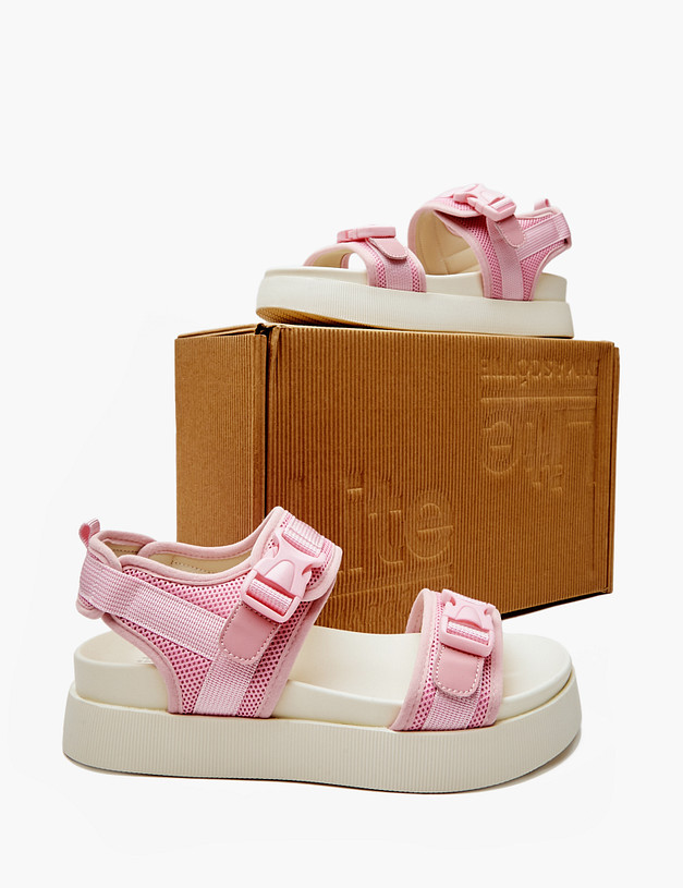Розовые женские сандалии на платформе MASCOTTE 234-416321-0206 | ракурс 7 Розовые женские сандалии на платформе MASCOTTE 234-416321-0206 | ракурс 7