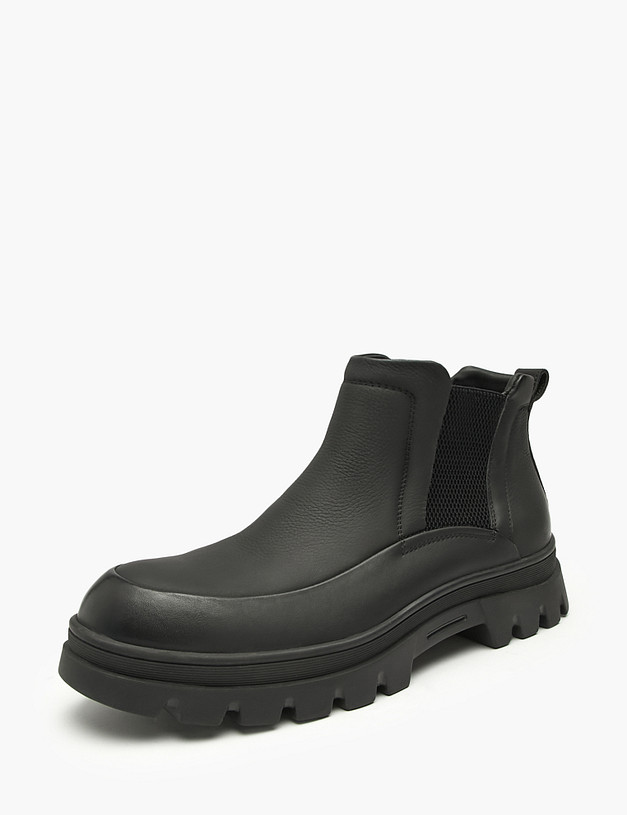 Черные мужские зимние челси MASCOTTE 58-528731-0102 | ракурс 2 Черные мужские зимние челси MASCOTTE 58-528731-0102 | ракурс 2