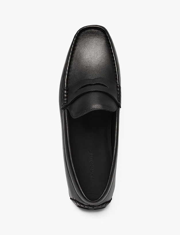 Черные мужские мокасины MASCOTTE 15-610311-0102 | ракурс 4