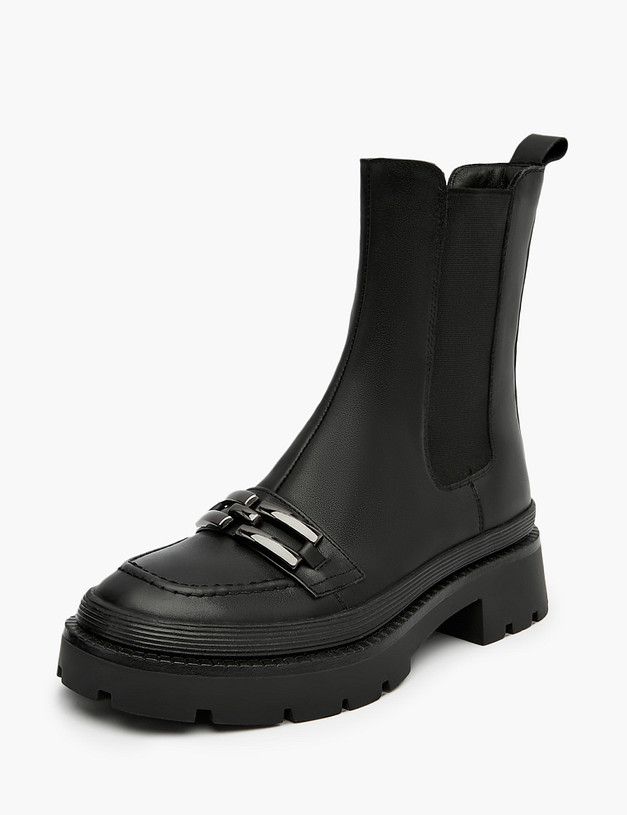 Черные женские челси MASCOTTE 126-223721-3100M | ракурс 3 Черные женские челси MASCOTTE 126-223721-3100M | ракурс 3