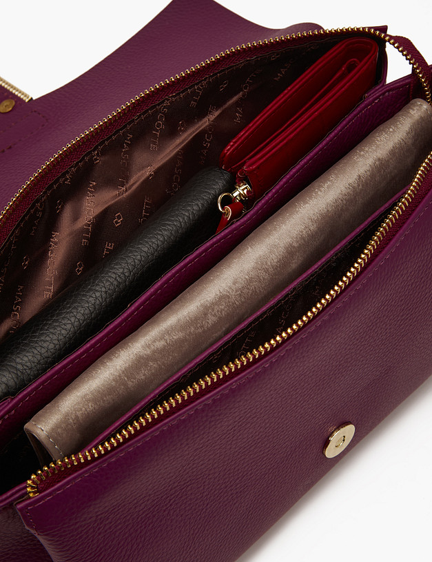 Фиолетовая кожаная женская сумка MASCOTTE 660-3212-107 | ракурс 8