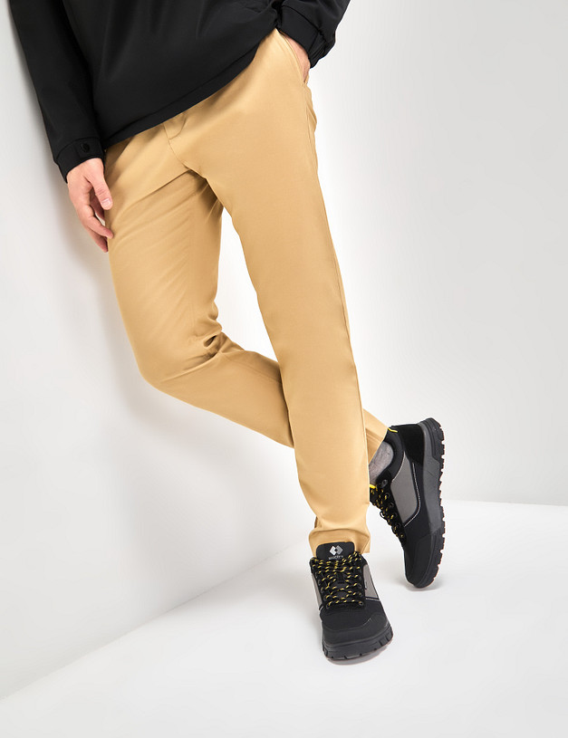 Черные мужские кроссовки из кожи и велюра MASCOTTE 189-220521-0602 | ракурс 1