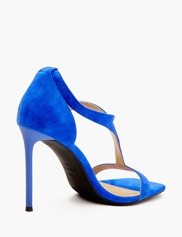 Синие женские босоножки на шпильке MASCOTTE 175-412913-4628M | ракурс 4