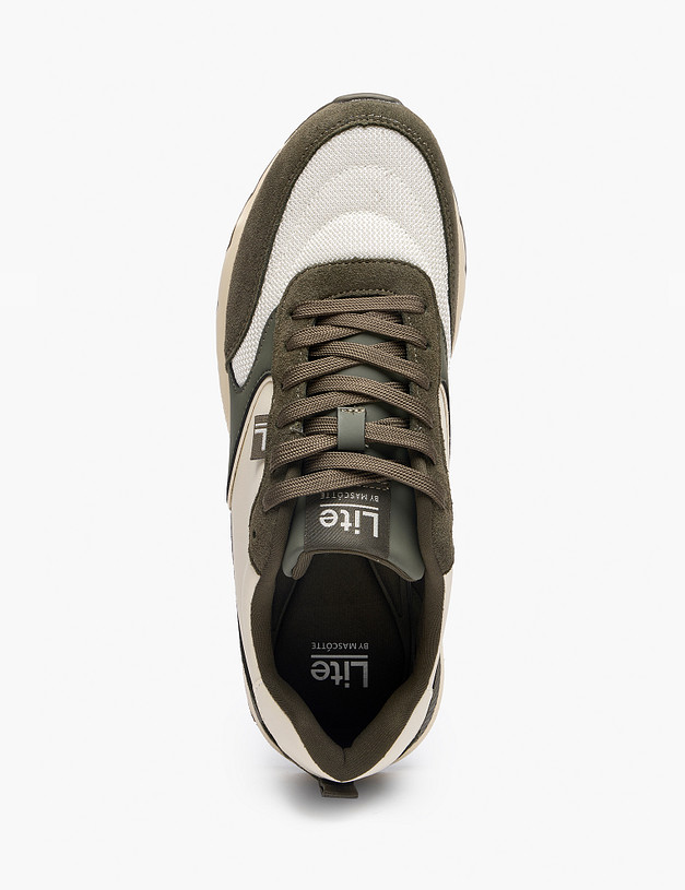 Оливковые мужские кроссовки MASCOTTE 64-6150823-0204 | ракурс 4