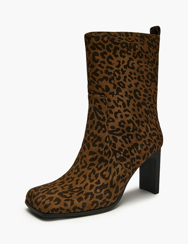 Коричневые женские ботильоны с леопардовым принтом MASCOTTE 175-5281322-0609 | ракурс 2