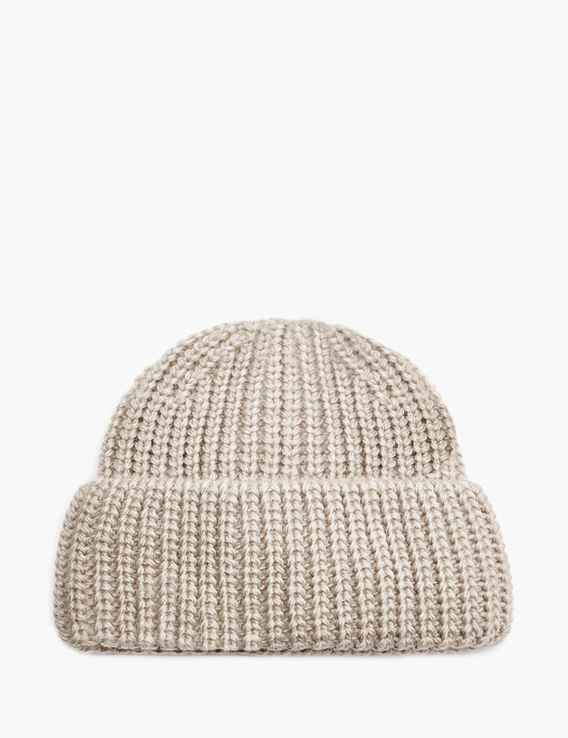 Светло-бежевая женская шапка-бини MASCOTTE 781-5205-7508 | ракурс 2