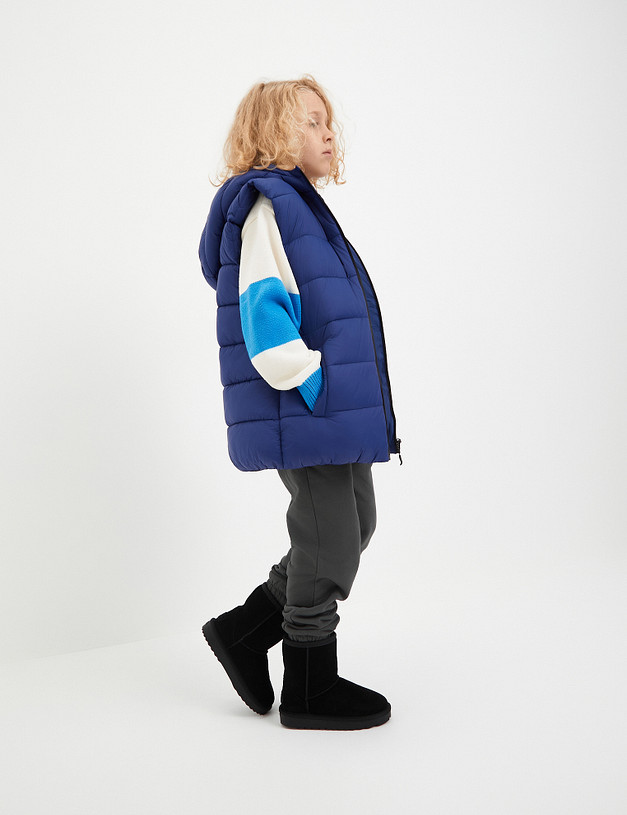 Черные велюровые детские угги MASCOTTE 234-326431-0202 | ракурс 1