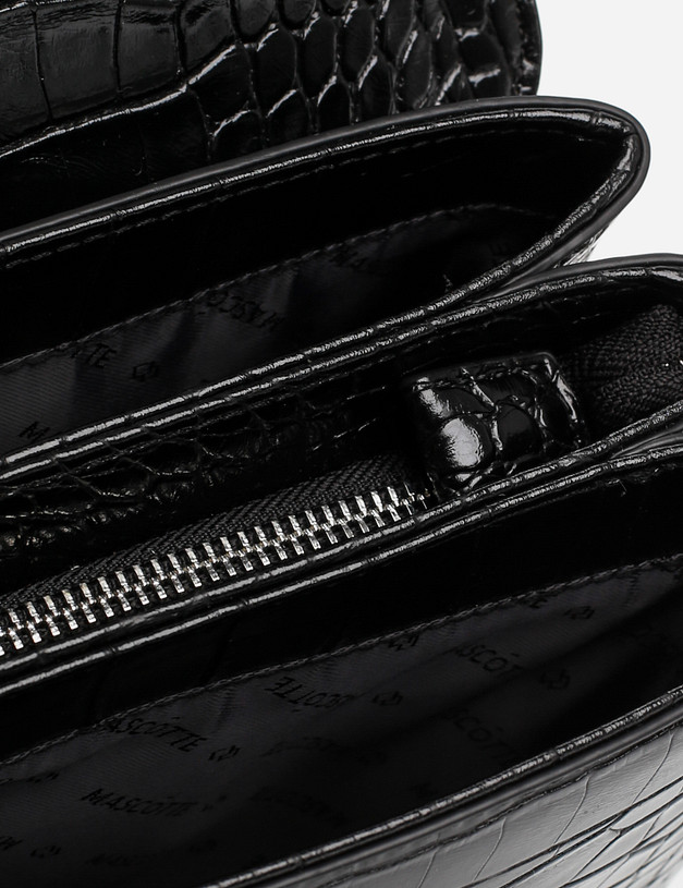 Чёрная женская сумка кросс-боди MASCOTTE 660-1106-602 | ракурс 4