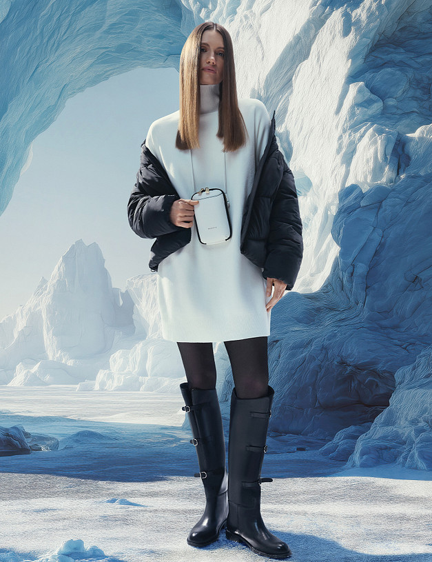 Черные женские ботфорты MASCOTTE 100-521721-0102 | ракурс 1