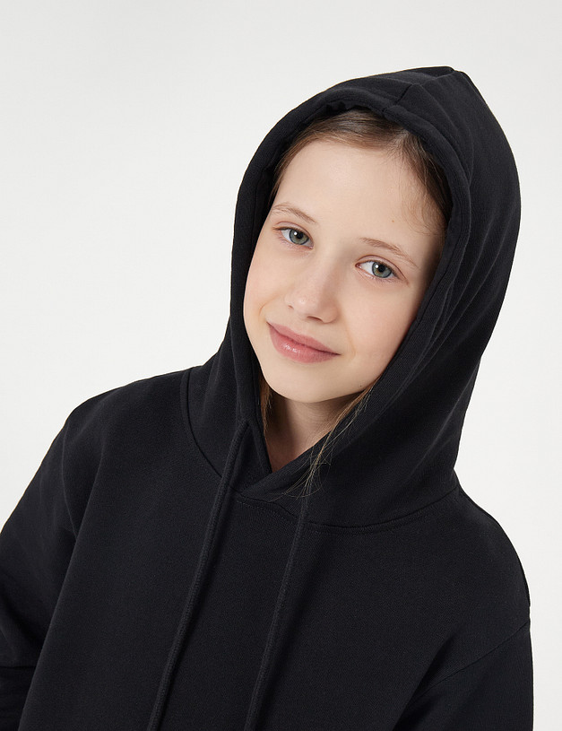 Черное детское худи MASCOTTE 848-4106-2602 | ракурс 7 Черное детское худи MASCOTTE 848-4106-2602 | ракурс 7