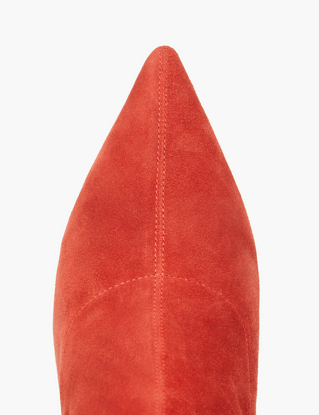 Красные женские велюровые ботильоны MASCOTTE 126-510811-0605 | ракурс 5