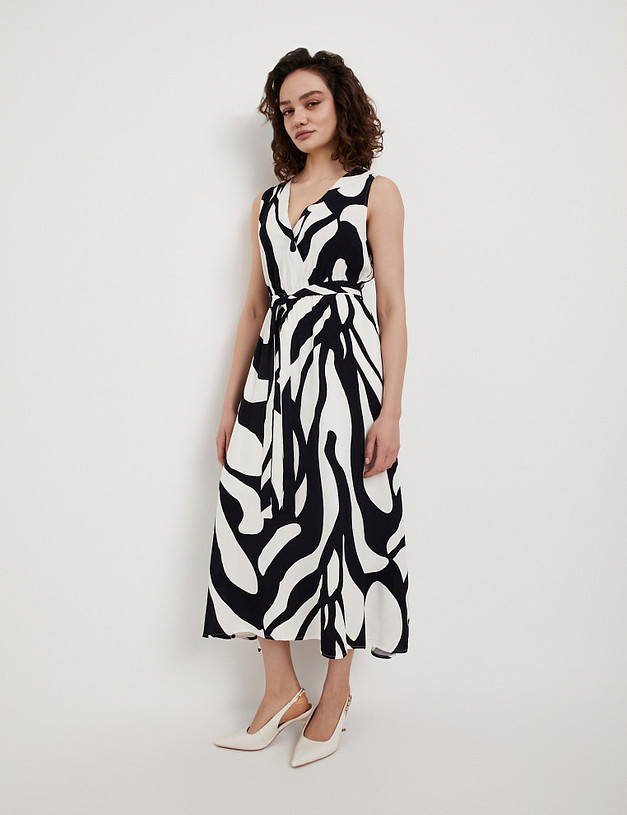 Сине-белое женское платье MASCOTTE 973-6110-2403 | ракурс 1