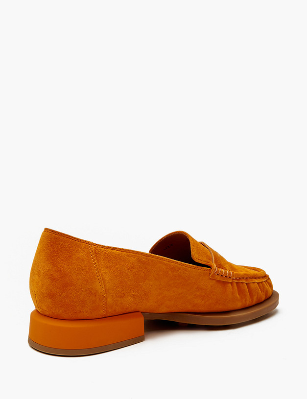 Оранжевые велюровые женские лоферы MASCOTTE 172-4122212-4641M | ракурс 3