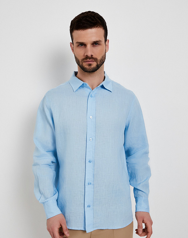 834-6102-2711 Верхняя сорочка мужская голуб, Mascotte