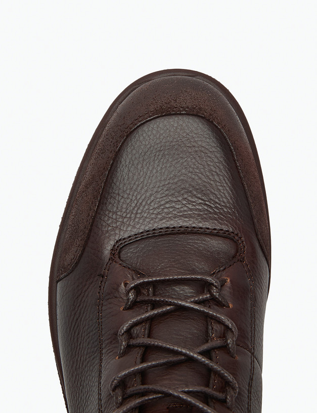 Коричневые мужские ботинки из кожи и велюра MASCOTTE 22-320621-0109 | ракурс 5