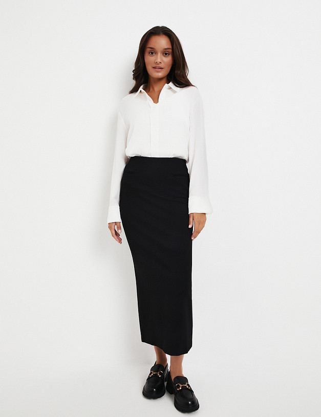 Черная женская юбка MASCOTTE 835-5205-2402 | ракурс 2