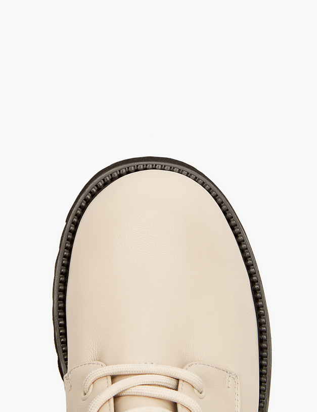 Бежевые женские зимние ботинки на контрастной подошве MASCOTTE 233-3201536-7137M | ракурс 4