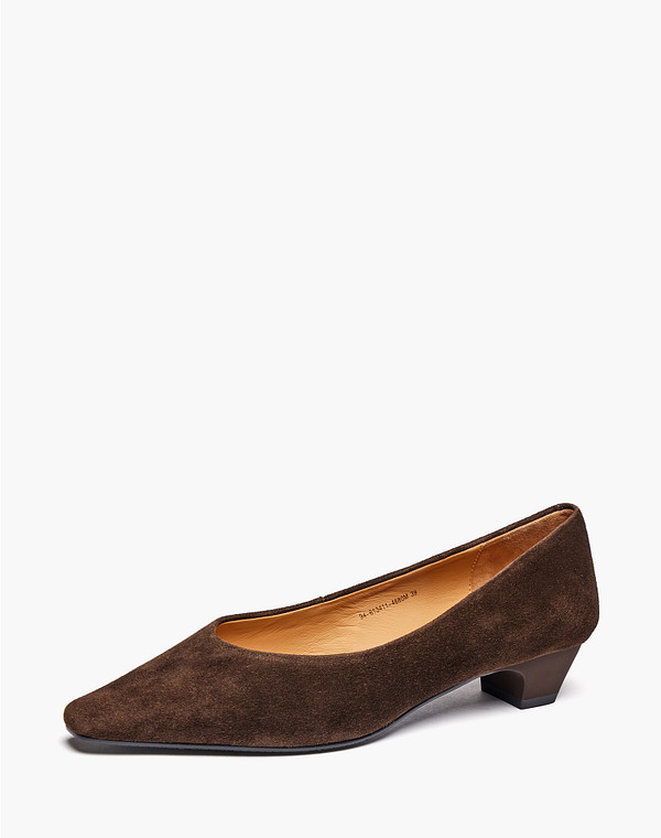 94-613411-4680M Туфли женские велюр/нат.кожа темн-коричн, Mascotte