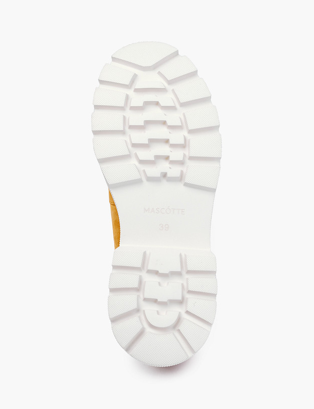 Желтые женские лоферы из велюра MASCOTTE 233-210911-3673M | ракурс 6