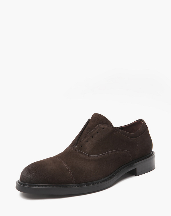 128-424917-0209 Полуботинки мужские велюр/нат.кожа корич, Mascotte