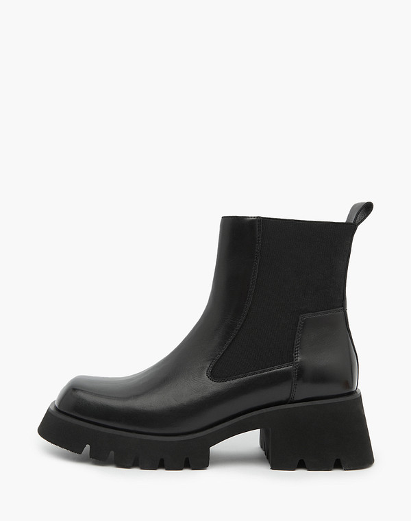 58-321022-0102 Ботинки женские нат.кожа-резина/ворсин-нат.кожа черн, Mascotte