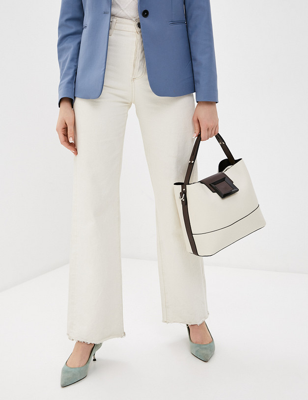 Молочная женская сумка MASCOTTE 610-1101-601 | ракурс 1 Молочная женская сумка MASCOTTE 610-1101-601 | ракурс 1