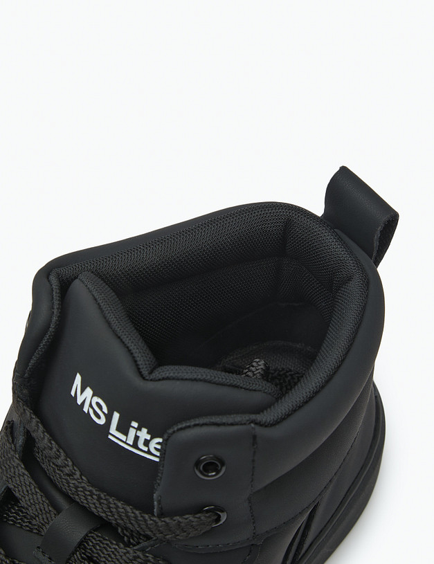 Черные мужские высокие кеды MASCOTTE 128-324021-0602 | ракурс 7