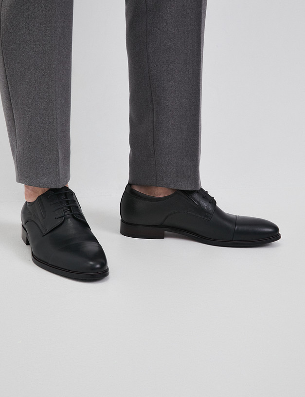 Черные кожаные мужские дерби MASCOTTE 175-511014-8400M | ракурс 1