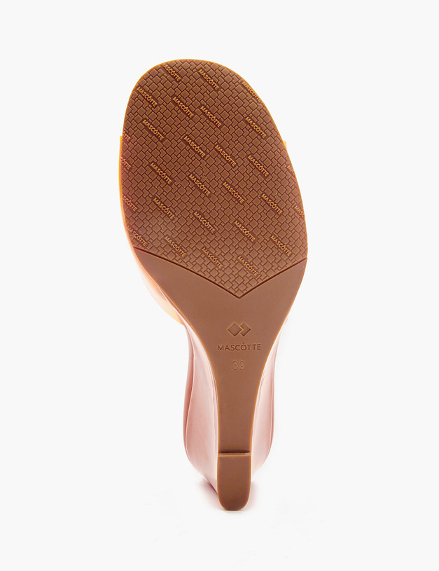 Оранжевые женские мюли на танкетке MASCOTTE 233-4123691-7313 | ракурс 6