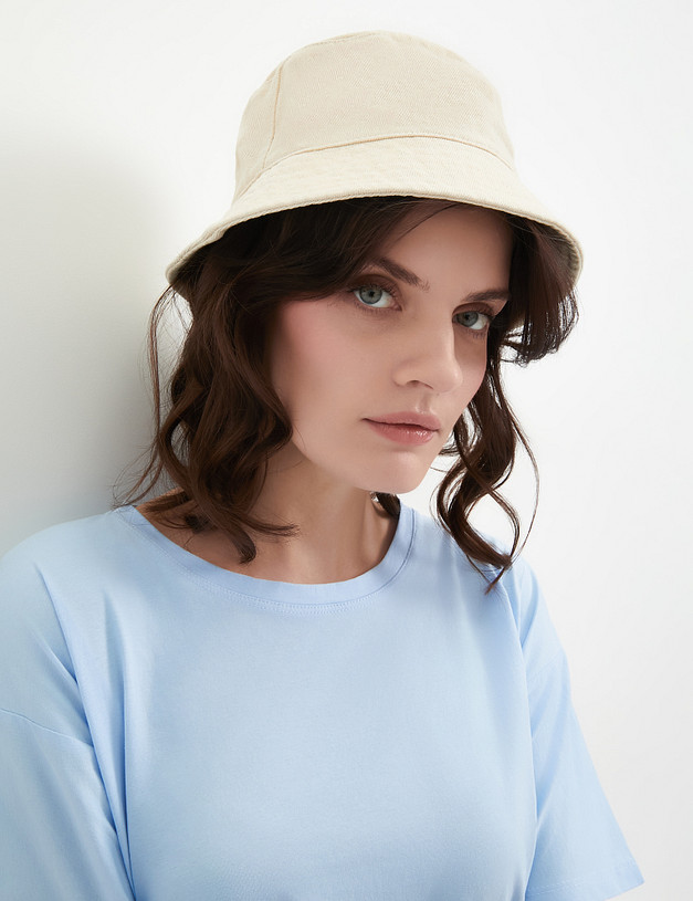 Бежевая женская панама MASCOTTE 776-4110-2608 | ракурс 1