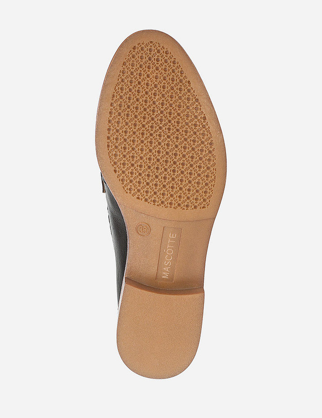 Черные кожаные женские лоферы MASCOTTE 233-110511-0102 | ракурс 5