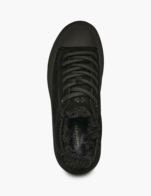 Черные женские кеды с мехом MASCOTTE 58-42417412-3605M | ракурс 4 Черные женские кеды с мехом MASCOTTE 58-42417412-3605M | ракурс 4
