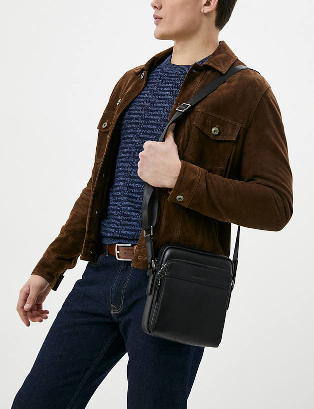 Черная мужская сумка MASCOTTE 604-0201-102 | ракурс 1