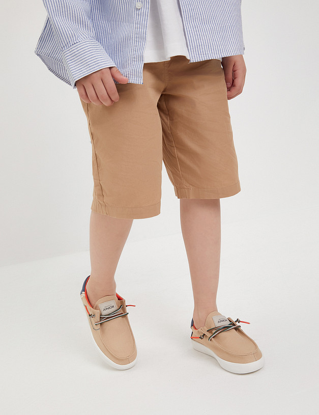 Бежевые топ-сайдеры для мальчиков MASCOTTE 18-411723-0218 | ракурс 8 Бежевые топ-сайдеры для мальчиков MASCOTTE 18-411723-0218 | ракурс 8