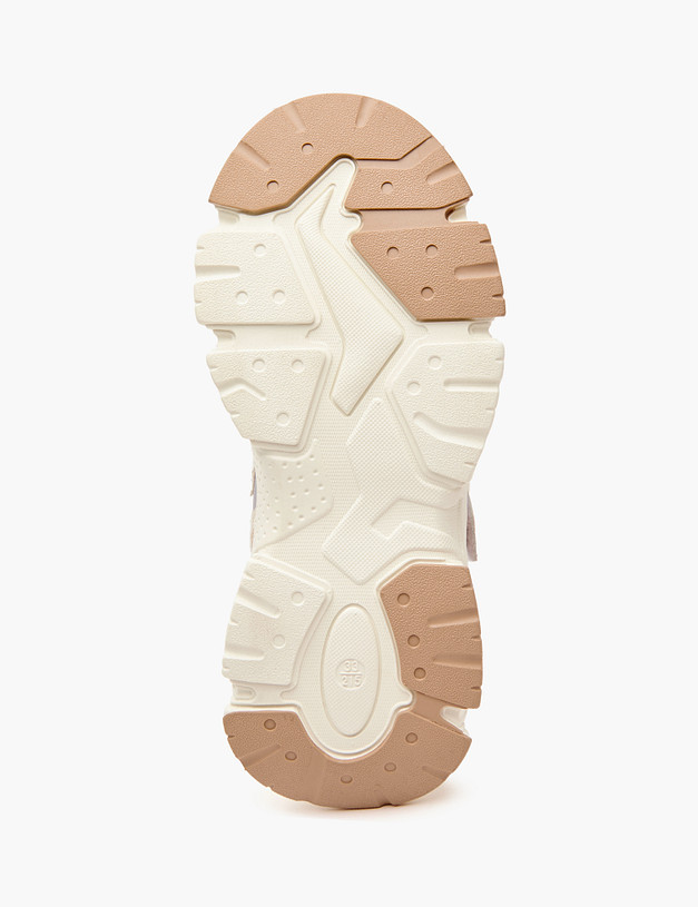 Бежевые высокие кроссовки для девочек MASCOTTE 234-320422-0601 | ракурс 7