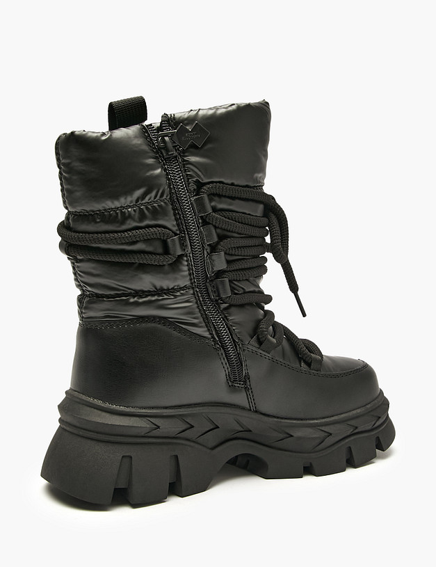 Черные зимние ботинки для девочек MASCOTTE 98-524651-0202 | ракурс 4