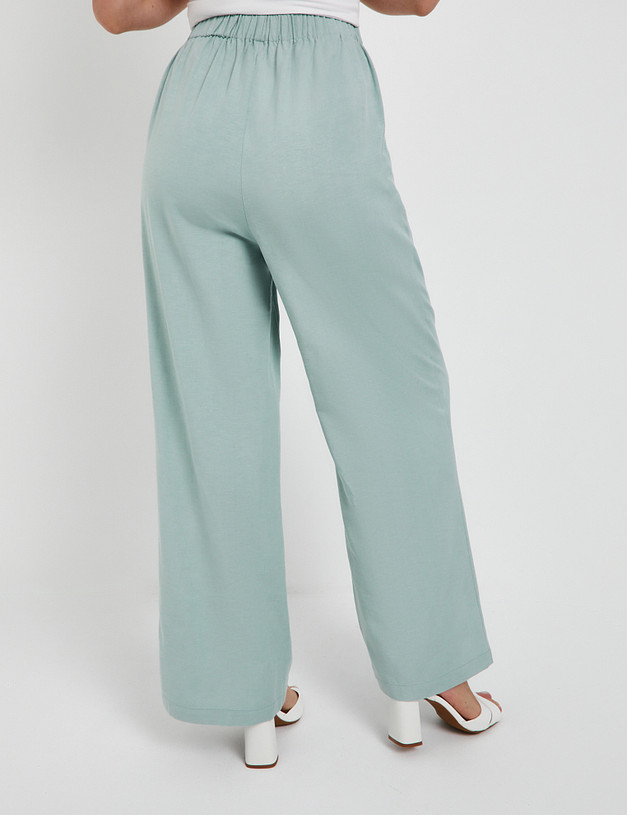 Бирюзовые женские брюки MASCOTTE 874-5108-2411 | ракурс 4