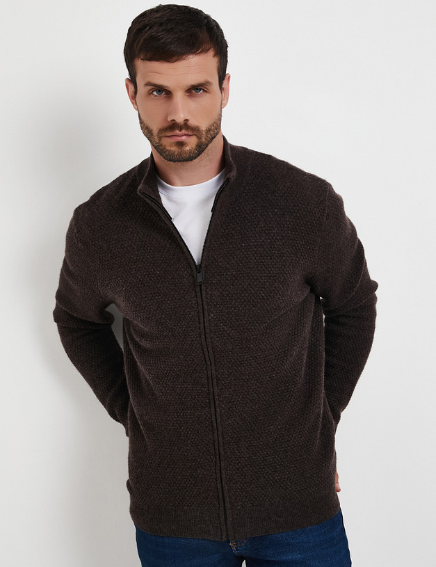 Коричневый мужской кардиган MASCOTTE 971-5208-509 | ракурс 3