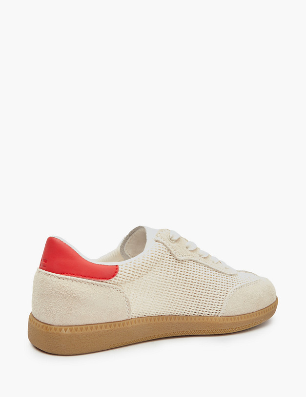 Бежевые женские кеды с контрастной вставкой MASCOTTE 234-512661-0208 | ракурс 3