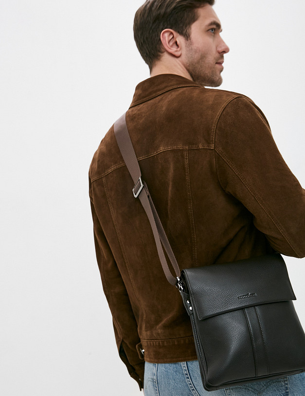 Коричневая кожаная мужская сумка MASCOTTE 622-0211-109 | ракурс 1