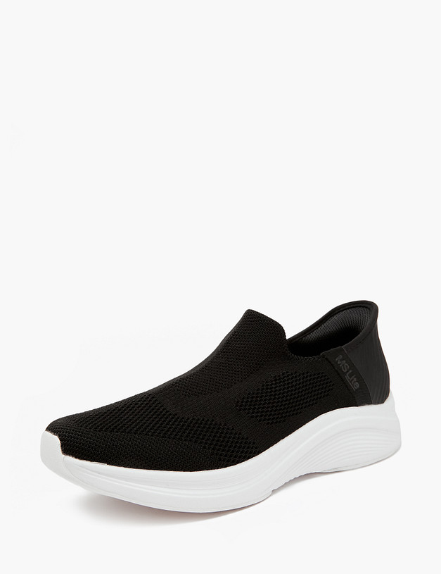 Черные текстильные женские кроссовки MASCOTTE 181-411221-0202 | ракурс 2