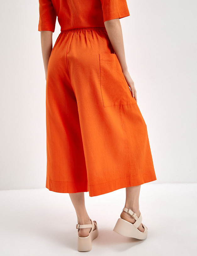 Оранжевые женские брюки-кюлоты MASCOTTE 790-3116-2713 | ракурс 7