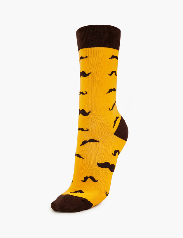 Носки с принтом "Усы" MASCOTTE 764-3220-2618 | ракурс 3
