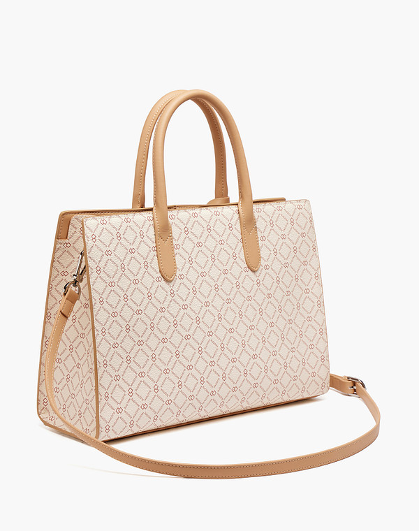 602-6104-601 Сумка женская и.кожа/текстиль молочн-беж, M, Mascotte