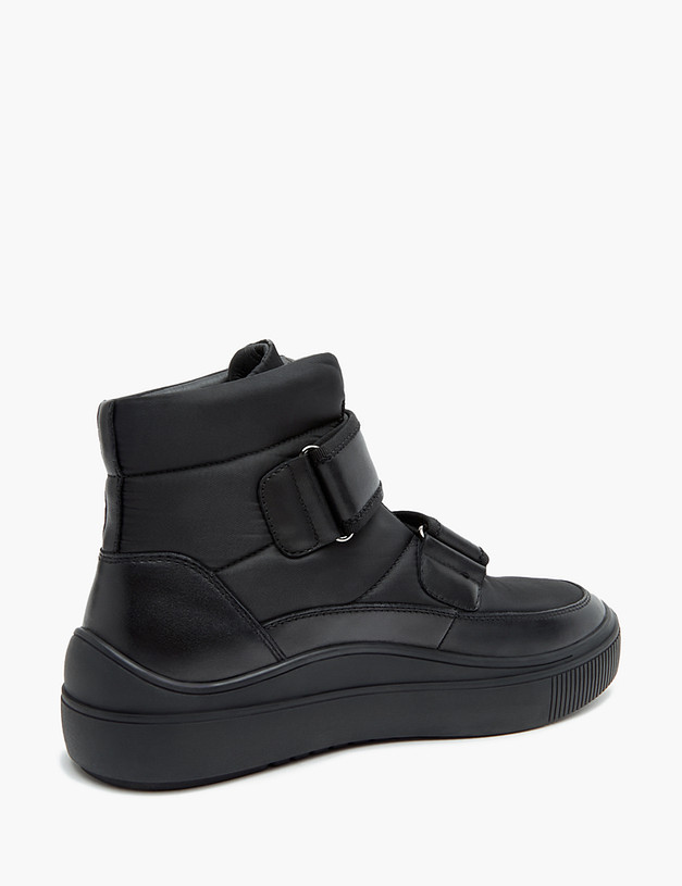 Черные мужские хайтопы MASCOTTE 22-321823-0102 | ракурс 3 Черные мужские хайтопы MASCOTTE 22-321823-0102 | ракурс 3