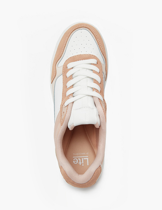 Белые женские кеды на платформе MASCOTTE 151-410121-0606 | ракурс 4 Белые женские кеды на платформе MASCOTTE 151-410121-0606 | ракурс 4