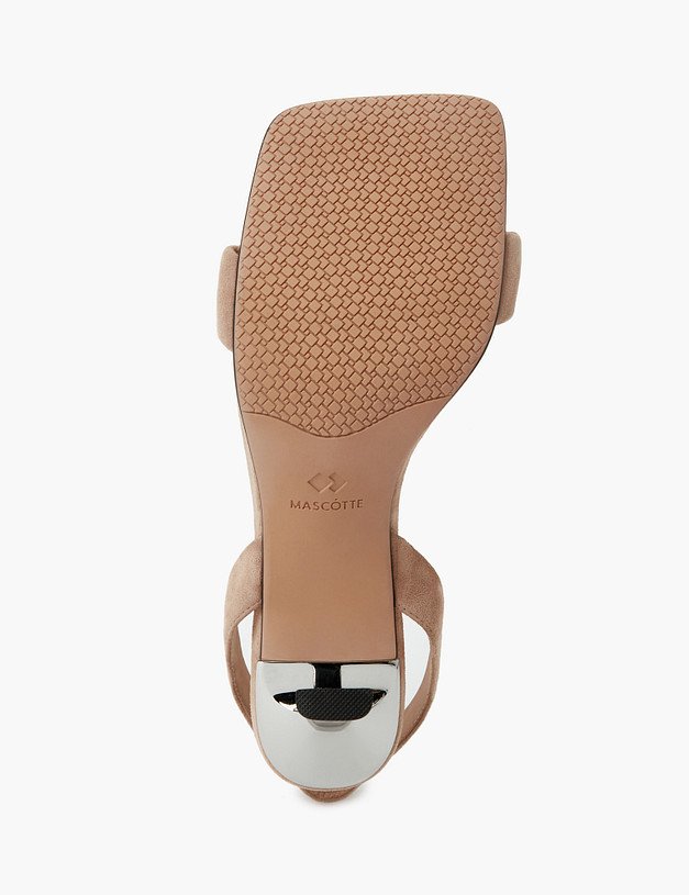 Бежевые велюровые босоножки MASCOTTE 175-3182812-3612M | ракурс 5