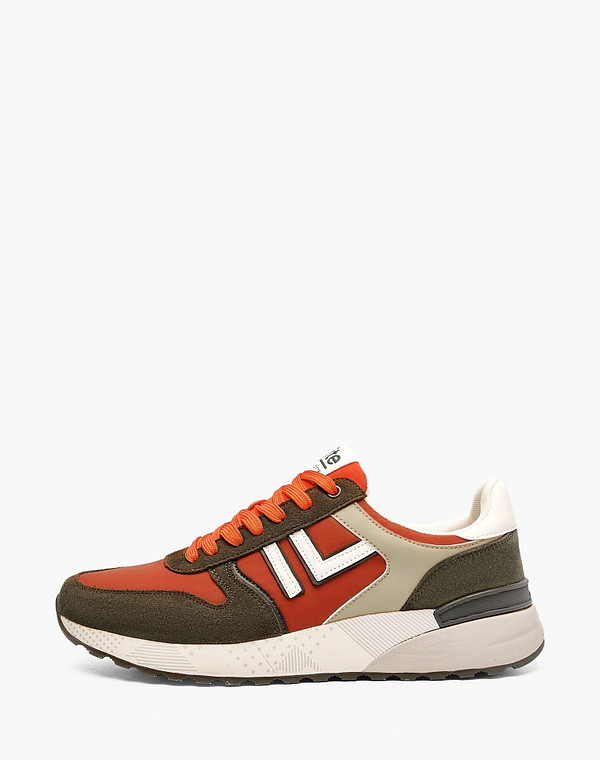 64-6191022-0204 Полуботинки для активного отдыха мужские велюр-текстиль/текстиль темн-зелен-рыж, Lite by Mascotte